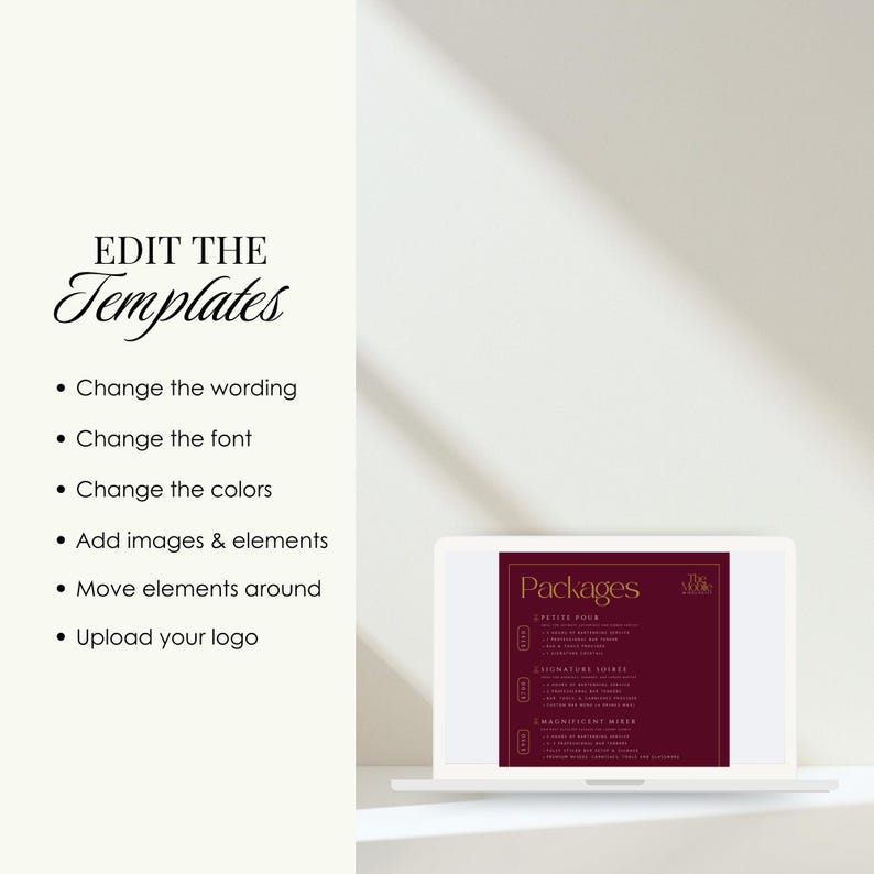 Mixologist Making Menu Notes Mobile Bartender Package Menu Template | Mixologist Client Intake Form ...