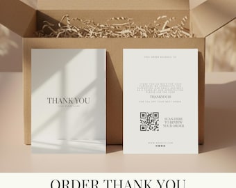Small Business Thank You Order Card Template | Printable Packaging Insert | Thanks For Your Purchase Cards | Editable Templates