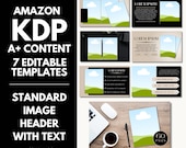 Amazon KDP A+ Content Templates for Journals, Diaries & Planners | Standard Image Header | KDP Book Marketing