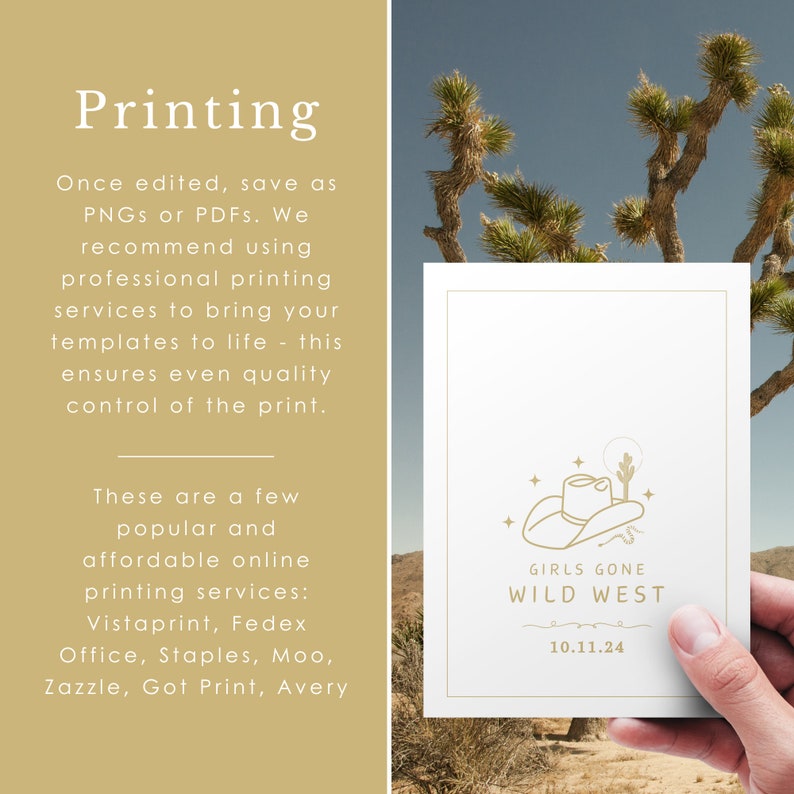 Girls Gone Wild West Bachelorette Party Invitation Editable Template Minimal Invitation Designs Gold & White 5x7 image 6