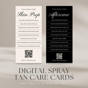 Cartes numériques d'entretien du bronzage en spray | Instructions de préparation et d'entretien de la peau bronzée en spray | Téléchargement instantané | Modèles modifiables | 828 x 1792 pixels