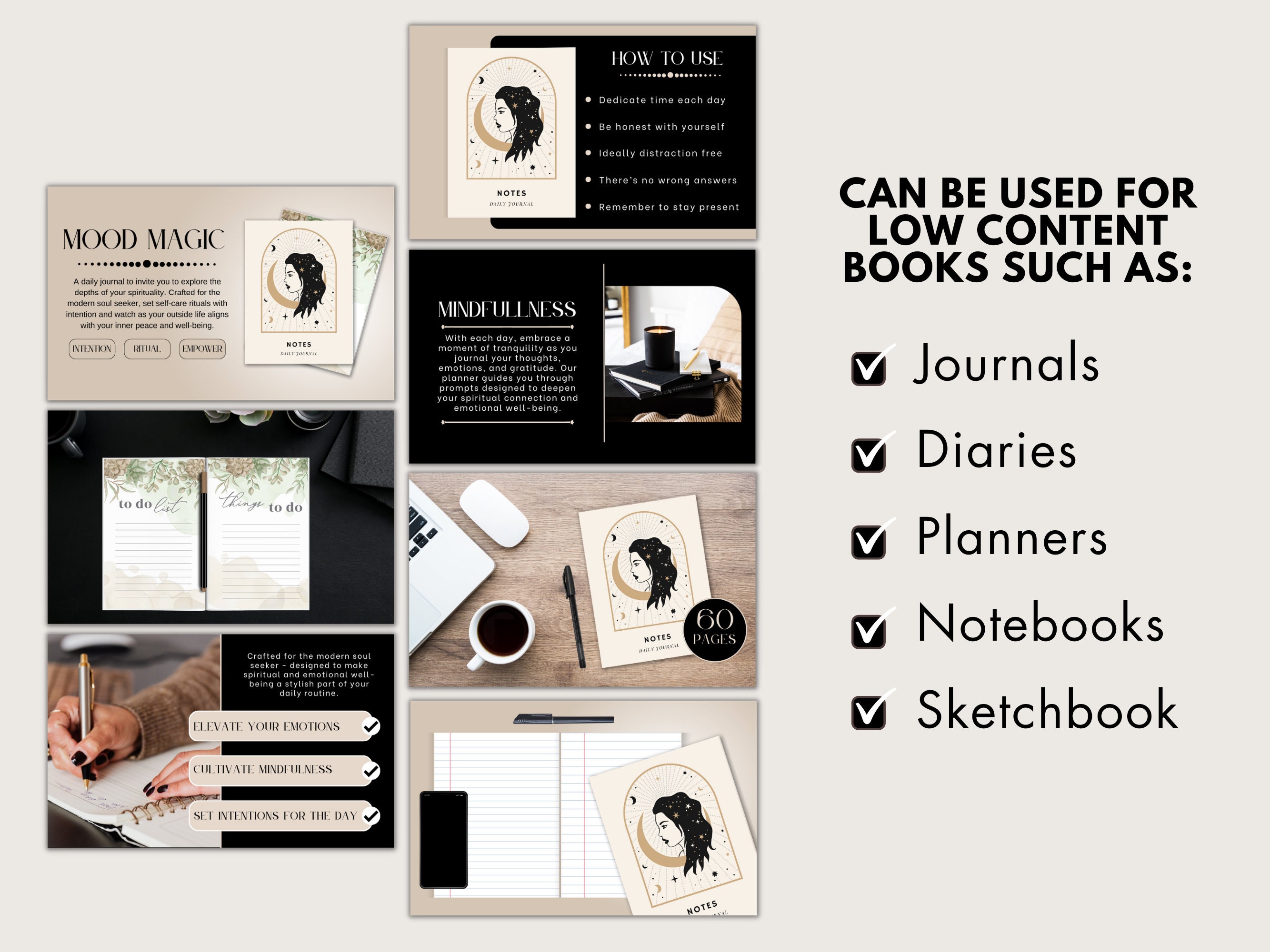 Amazon KDP A+ Content Templates for Journals, Diaries & Planners ...