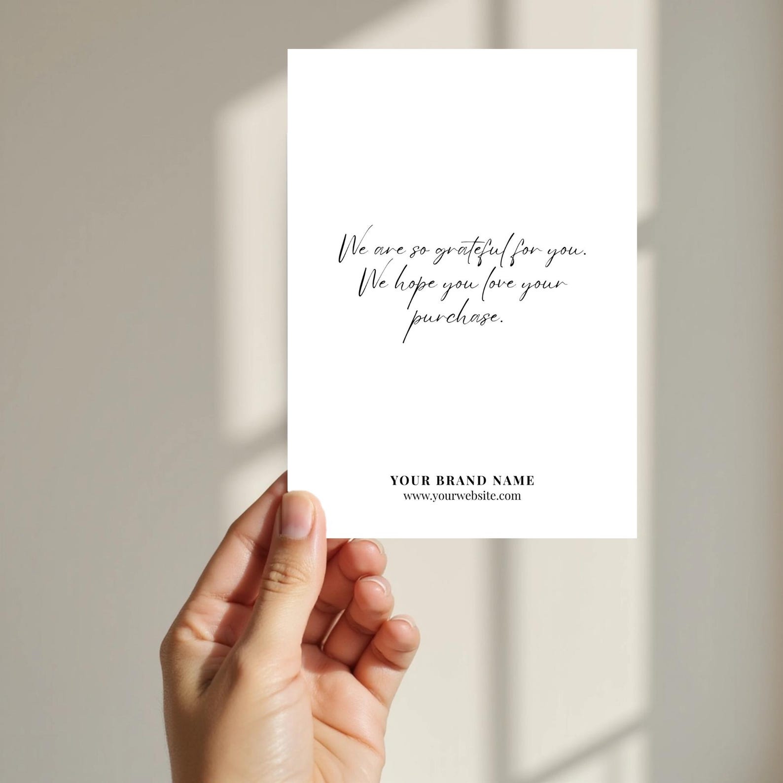 Minimalist Order Insert Card | Package Insert | Order Review Card ...