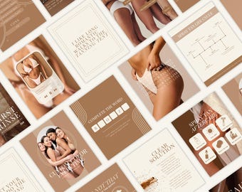 Spray Tan Business Instagram Templates | Editable Social Media Posts for Spray Tan Artists | Sunless Tanning Instagram Posts
