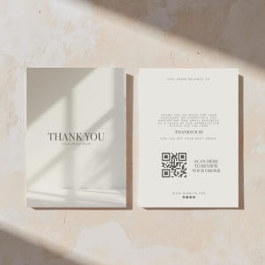Modelo de cartão de agradecimento minimalista para pequenas empresas | Encarte de pedido editável | Design de encarte de pacote | Cartão de agradecimento por pedido | 5x7"