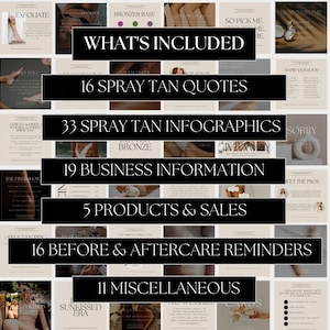 100 Spray Tan Artist Editable Instagram Posts Minimalist Aesthetic Beauty Business Branding Spray Tan Infographics Captions image 3