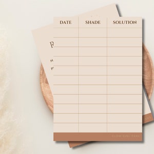 Spray Tanning Client Record Card 5x7 | Spray Tan Artist | Editable ...