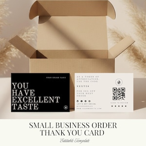 中小企業向けお礼状テンプレート｜印刷可能な梱包材｜ご注文ありがとうございます｜編集可能なテンプレート