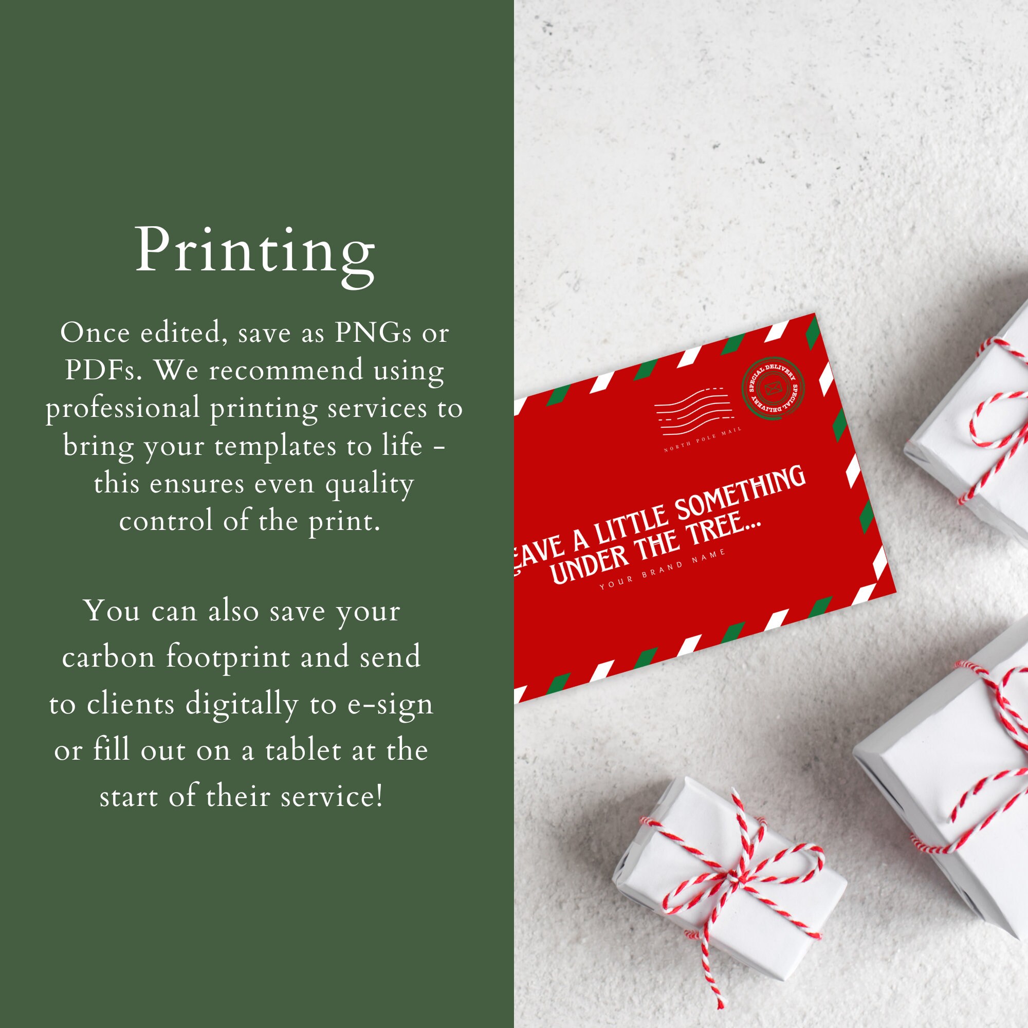 Christmas Thank You Order Card | Package Insert | Order Insert Card ...
