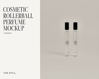 Glass Perfume Bottle Mockup, Minimal Cosmetic Packaging Mockup, Mockups for Designers, Packaging Mockup, Label Mockup, Aesthetic Mockup