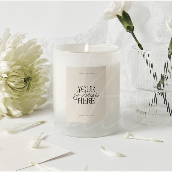 Minimal Candle Mockup | Mockups for Designers, Packaging Mockup, Label Mockup, Candle Mockup, Cosmetic Mockup