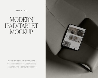 Modernes Ipad Mockup, Tablet Mockup, ästhetisches Laptop Mockup, Mockups für Designer, gestylte Stock Fotos, Website Mockup, PSD