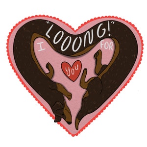 Tre disegni download digitale stampa di San Valentino perfetta per la stampa personale dell'ultimo minuto