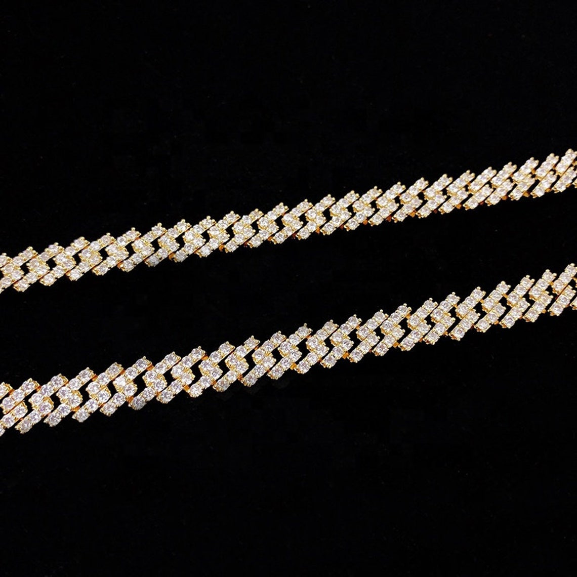 13mm Moissanite Cuban Link Chain VVS quality Etsy