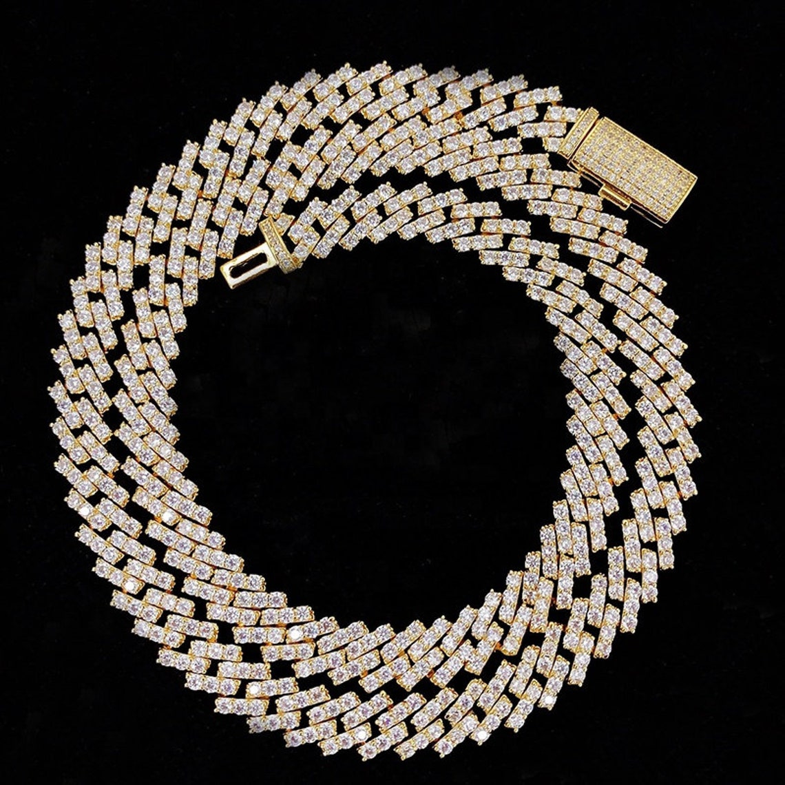 13mm Moissanite Cuban Link Chain VVS quality | Etsy