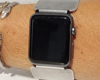 Breiter Apple-Armband aus Sterlingsilber, Unisex