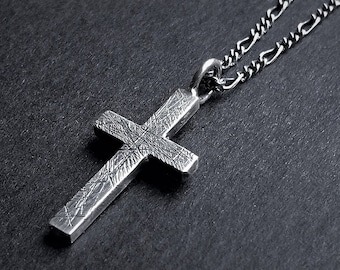 Sterling Silber Kreuz 3,1 cm hoch x 14 mm breit x 2 mm dick