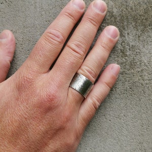 WIDE BAND RING /  Sterling silver / Unisex /  12 mm or 15 mm wide ring band