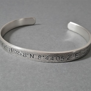 MENS SOLID CUFF , Thick Sterling Silver men&#39;s cuff, Personalized , 7 mm wide