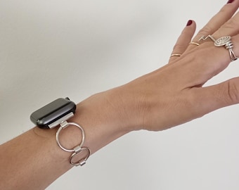 CIRCLE UHRENARMBAND für Apple Watch / Sterling Silber