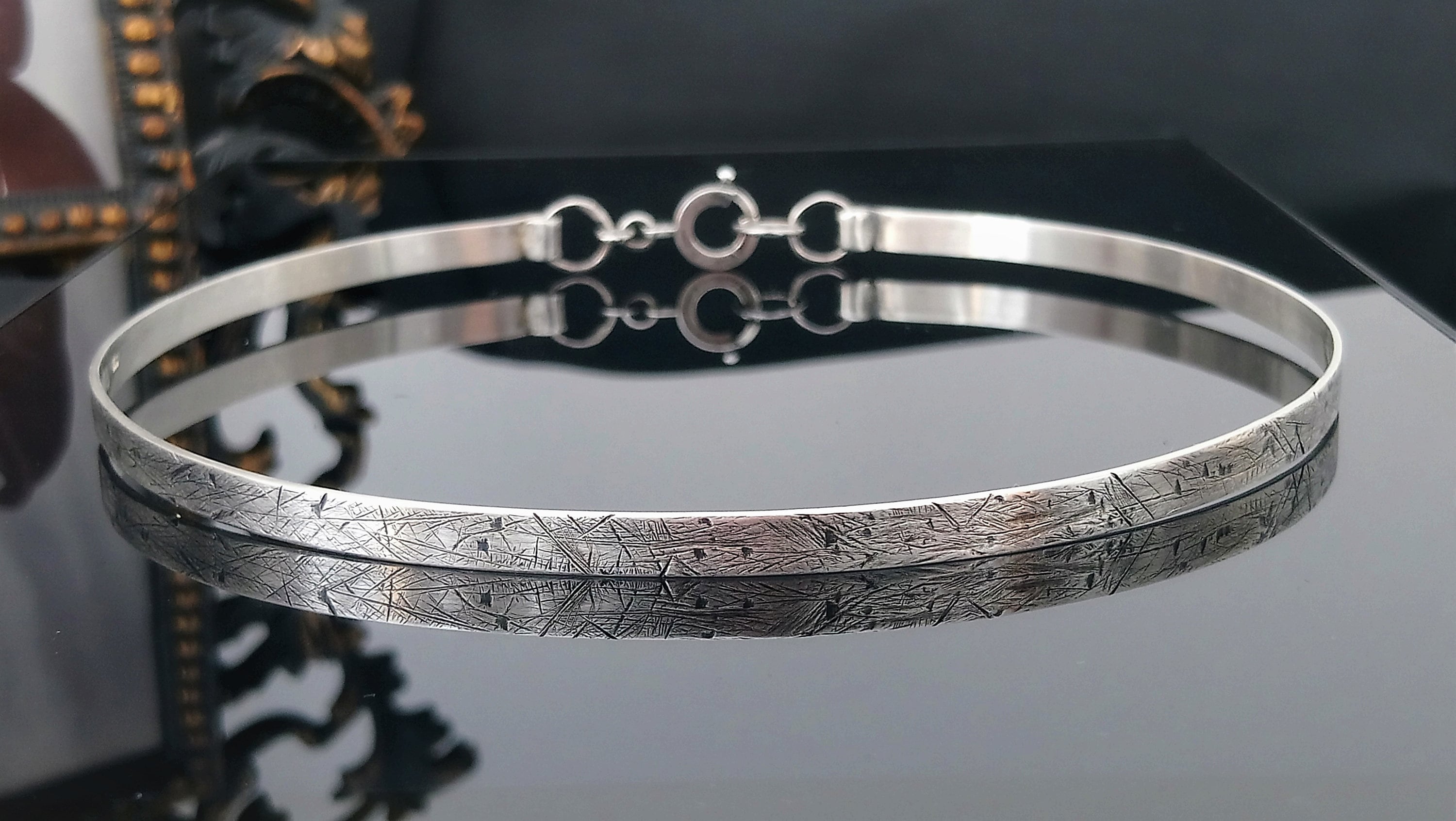 COLLAR NECKLACE, Sterling Silver Choker / Unisex  /