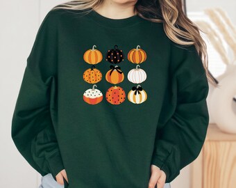 Pumpkin Green Halloween Crewneck Sweatshirt or T-Shirt