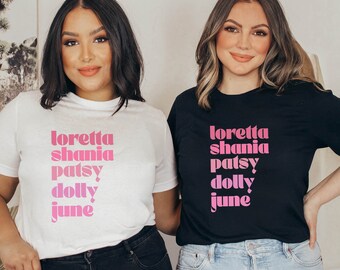 Loretta, Shania, Patsy, Dolly, June T-Shirt | Graphic T-Shirt | Grace + Rosey Original