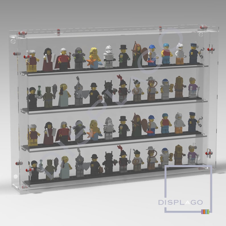 48/60/100 LEGO® Minifigures Display Case. Show Case. Wall Mounted. Display Case for LEGO