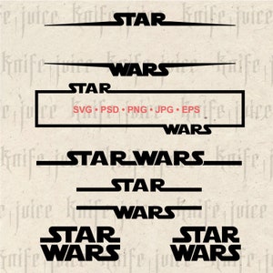 Star Wars Borders - Digital File Bundle SVG PNG PSD - High Quality - Instant Download for Vinyl, Laser Cutting, Prints, Precise Decals, Art