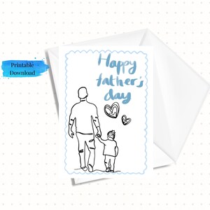 Biglietto di auguri per la festa del papà stampabile, biglietto stampabile per papà, biglietto scaricabile pronto per la stampa 5x7, download immediato (modello di busta incluso)