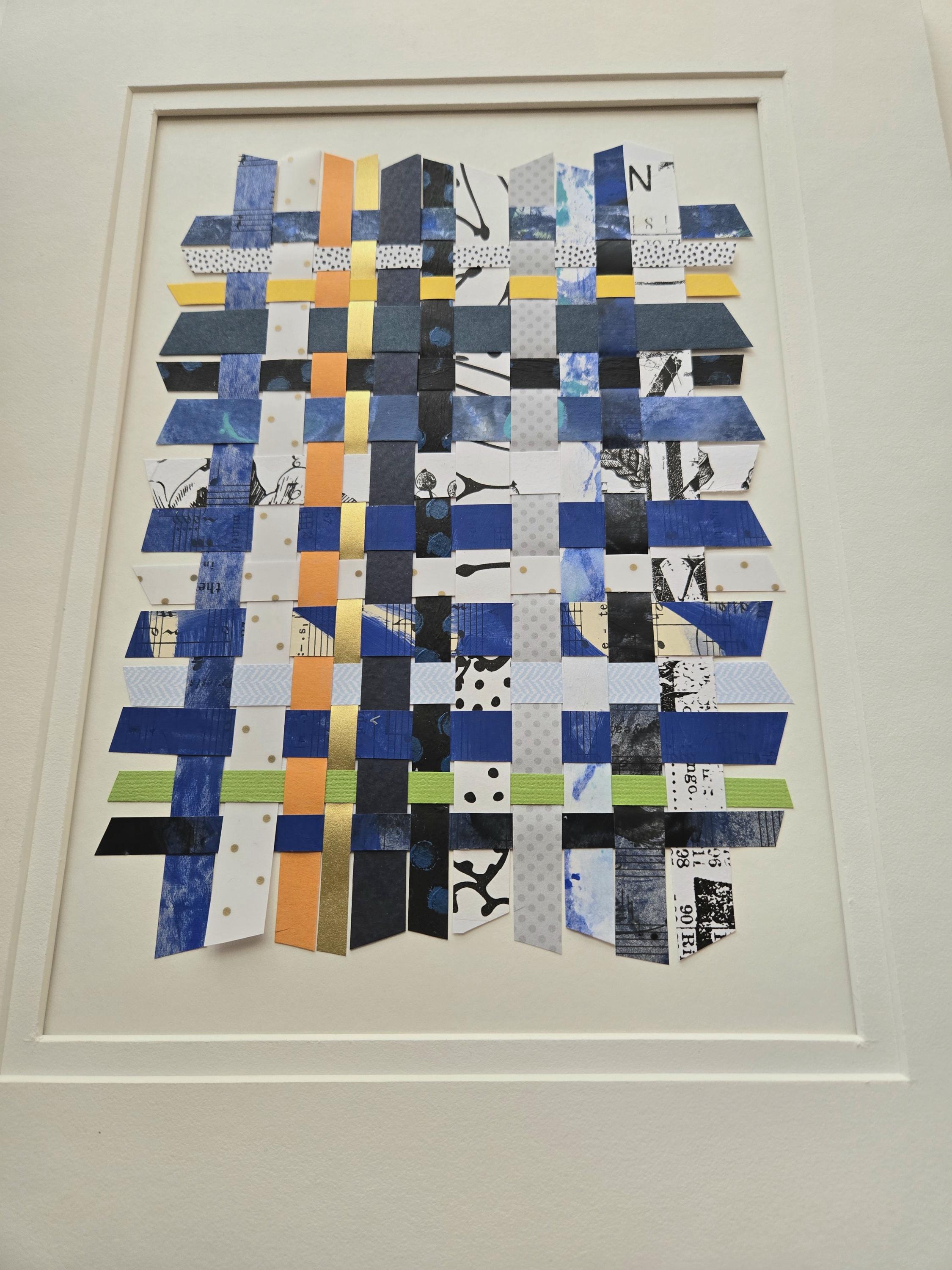 Woven Paper Wall Art, Paper Weaving Artwork, Mixed Media Paper Art in ...