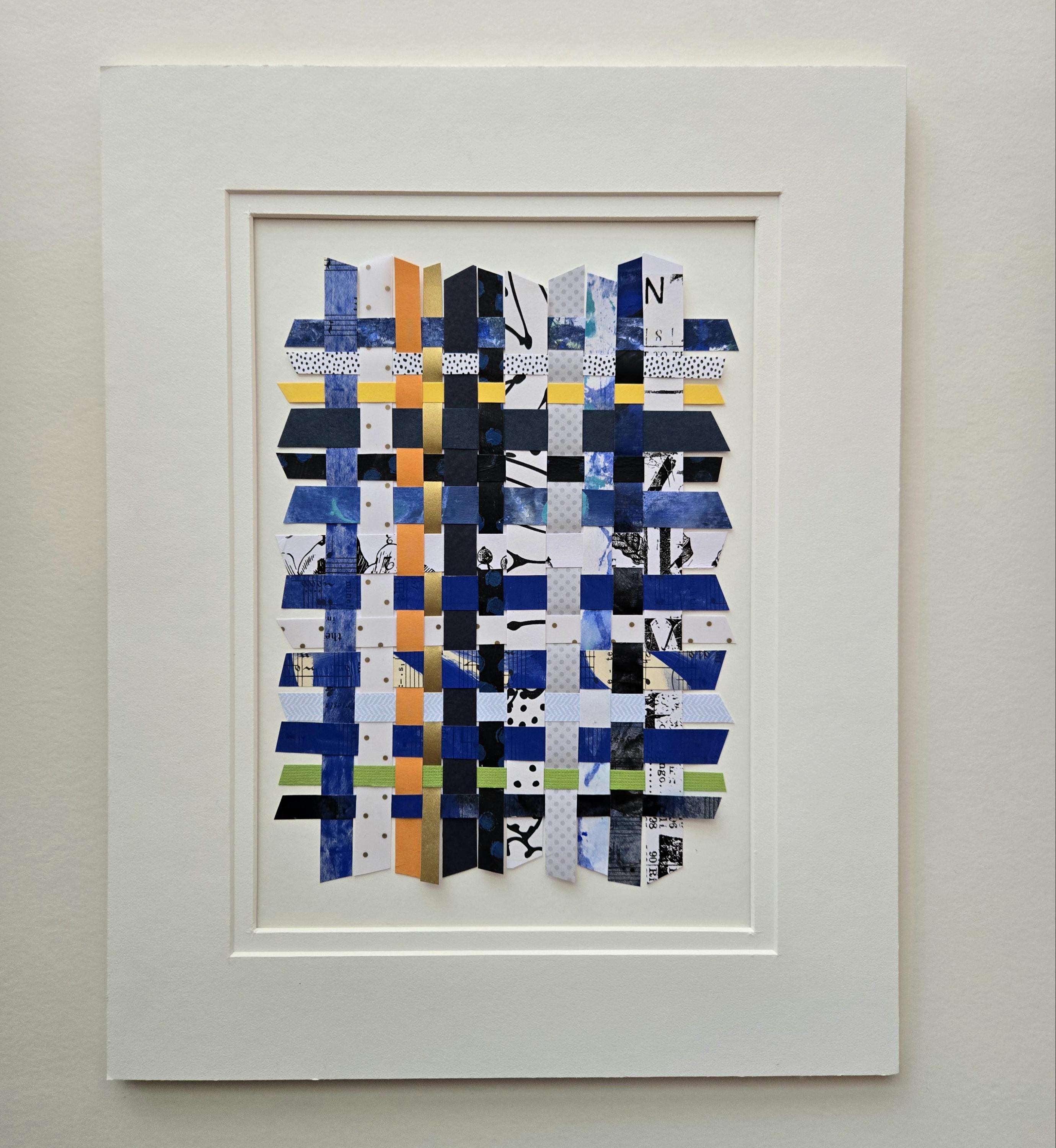 Woven Paper Wall Art, Paper Weaving Artwork, Mixed Media Paper Art in ...