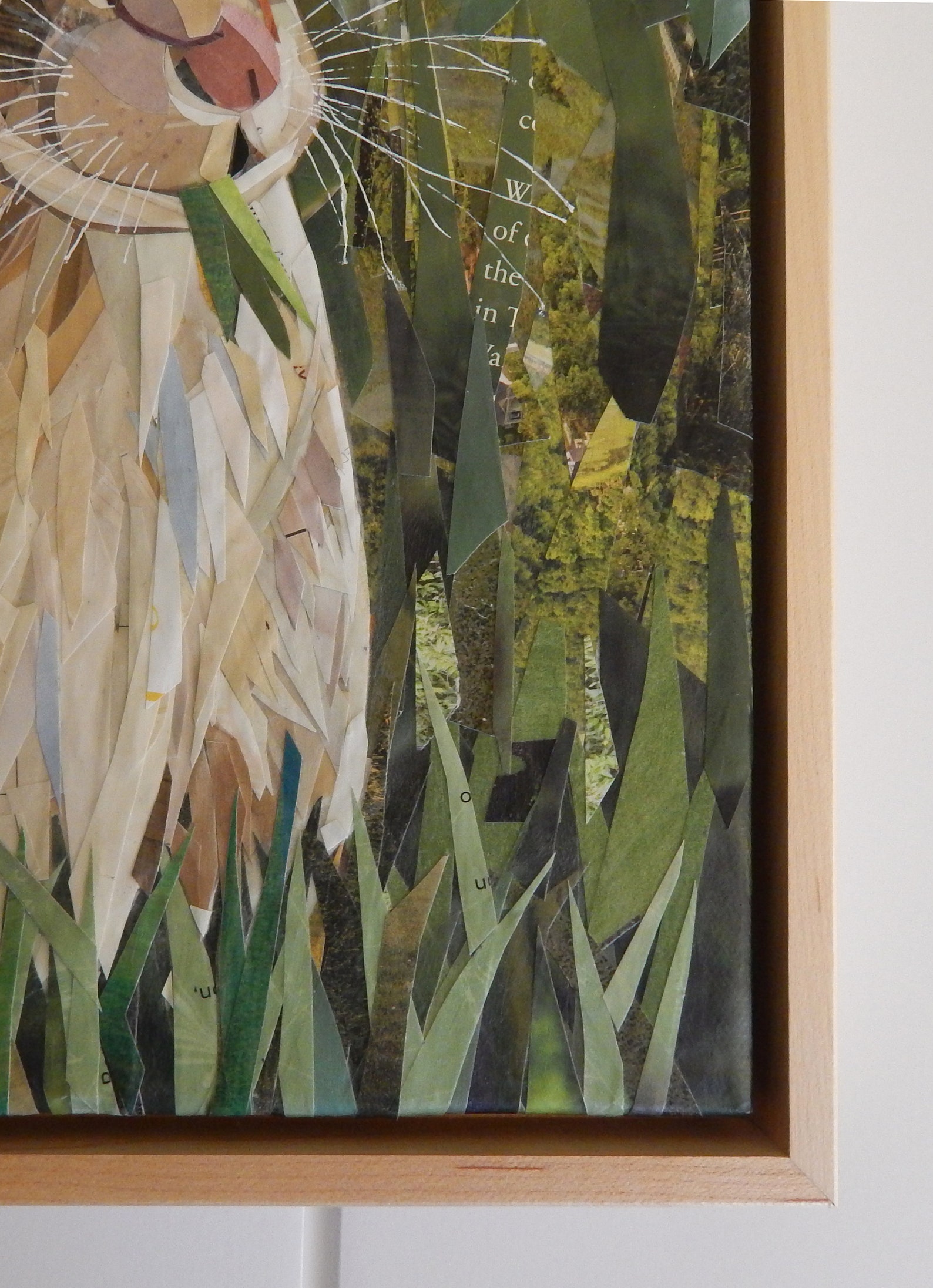 Paper Collage Art Original Rabbit Collage Art Mixed Media Etsy