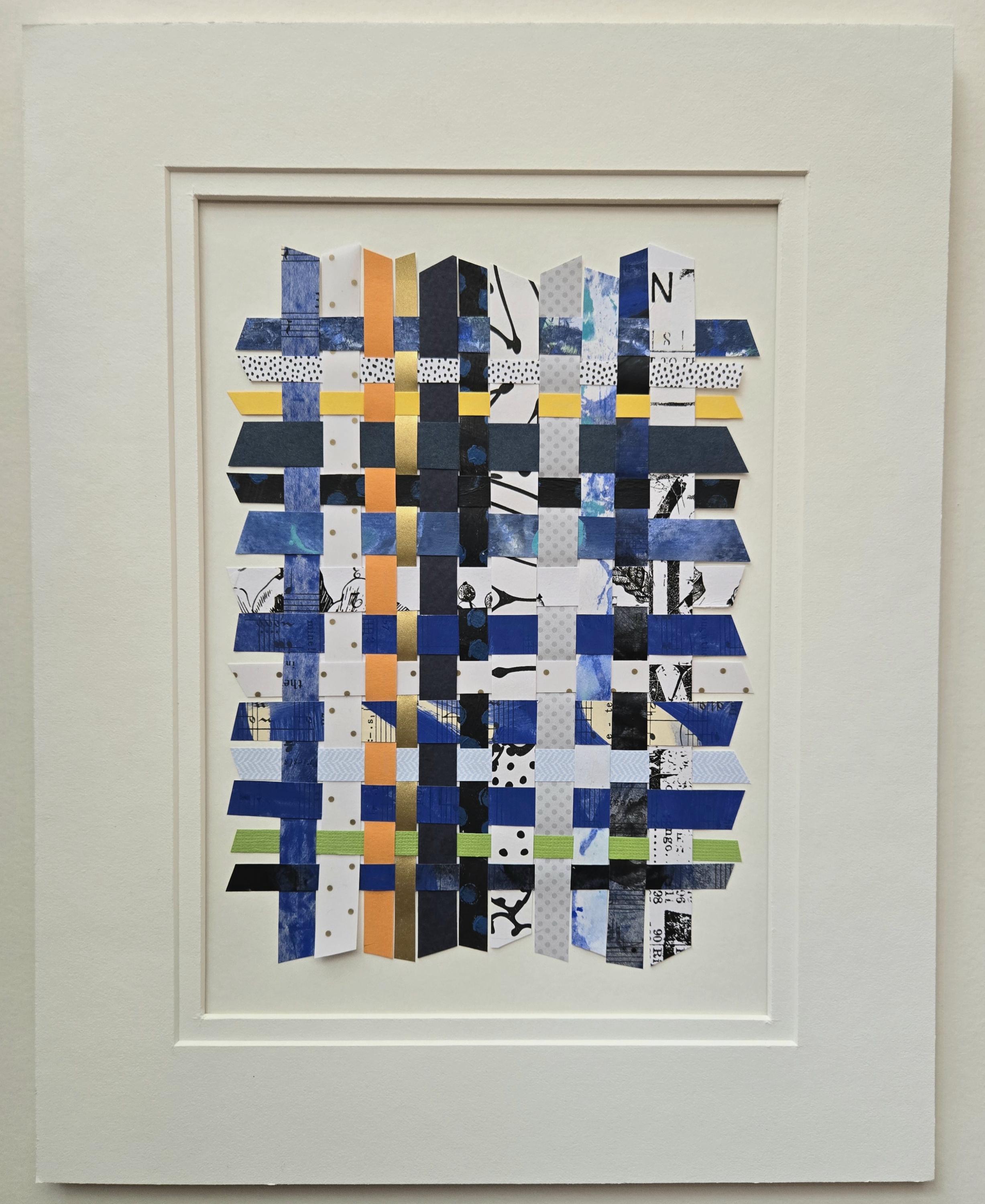 Woven Paper Wall Art, Paper Weaving Artwork, Mixed Media Paper Art in ...