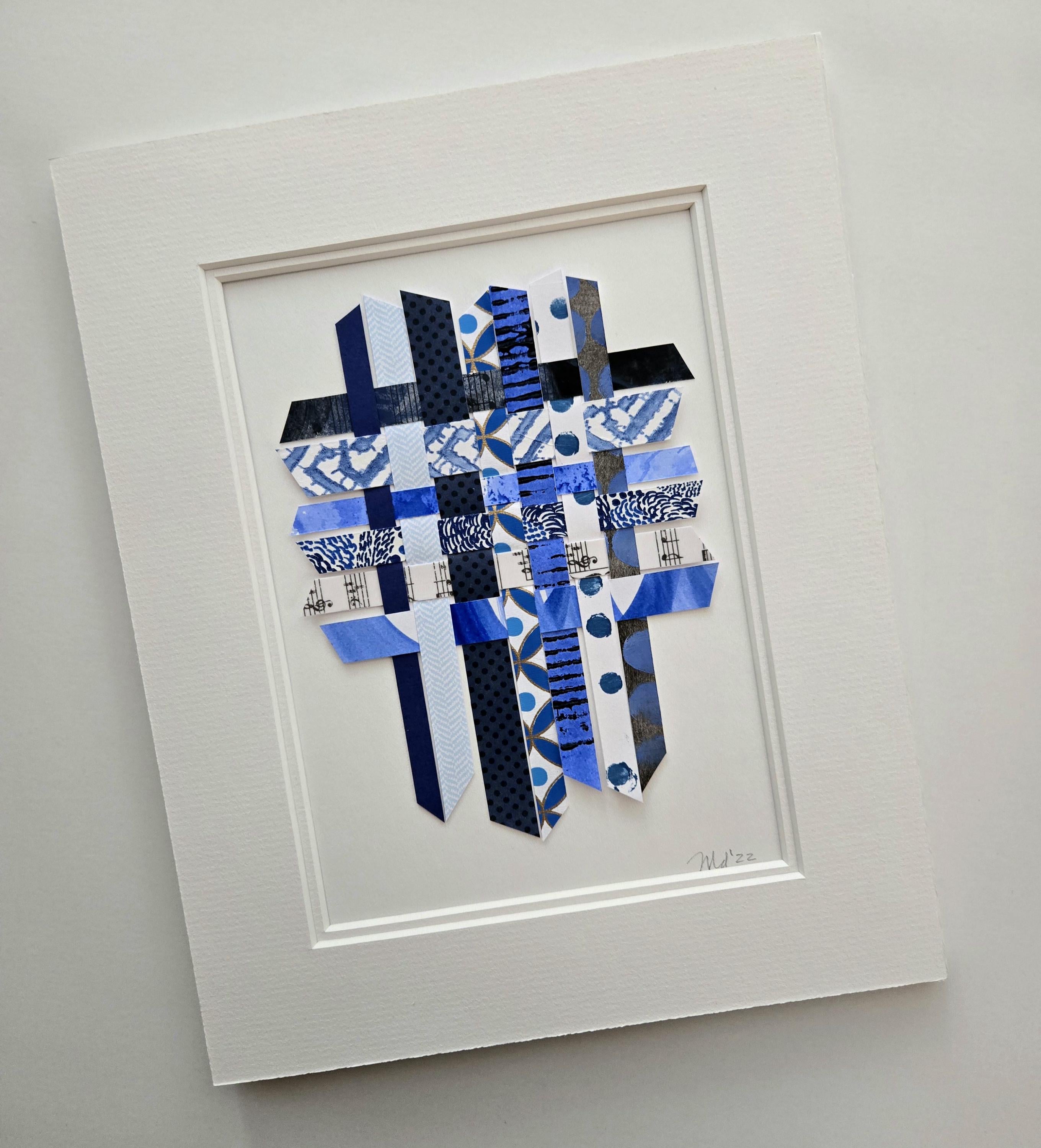 Wall Decor, Woven Paper Wall Art, Paper Weaving Artwork, Mixed Media ...