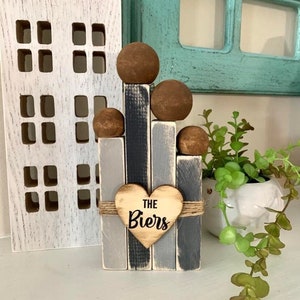Wooden Family with Pets, Pet Figurines, Wooden Family Figurines, Mother&#39;s Day Gift, Wooden Figurines, Farmhouse Home Decor, Life&#39;s Canopy