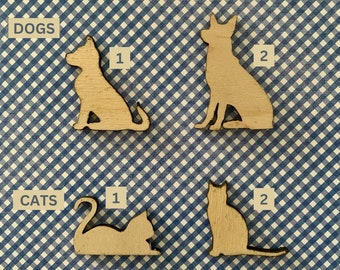 Added Pets Only, Wooden Family with Pets, Pet Figurines, Life&#39;s Canopy
