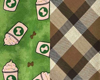 Bandana dla psa Starbucks, Puppuccino, Bandany dla psa Coffee, Bandany dla zwierząt, Bandana dwustronna, Odzież dla psów, Odzież dla zwierząt