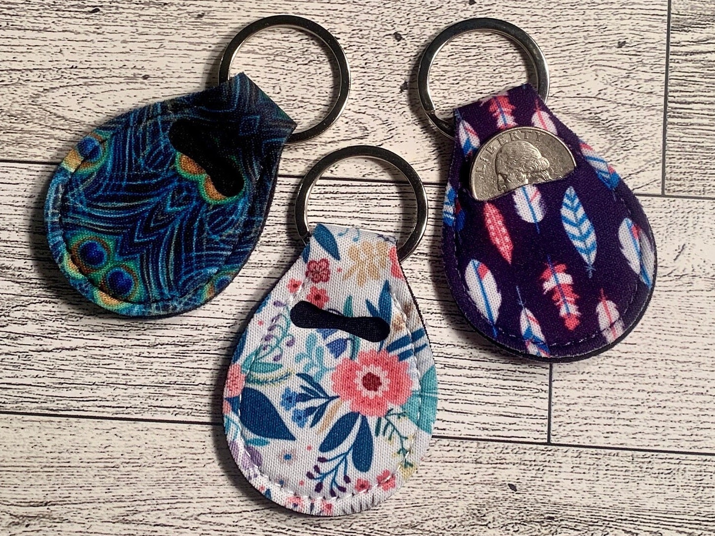 Quarter Key Chain Quarter Holder Keychain, Quarter Keeper Keychain, Coin Holder Keychain ...