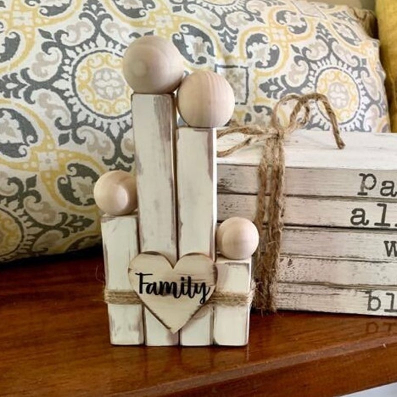 Wooden Family With Pets, Pet Figurines, Wooden Family Figurines, Father