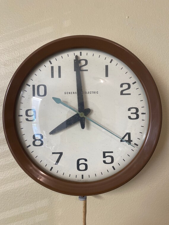 1960s General Electric School Clock Etsy