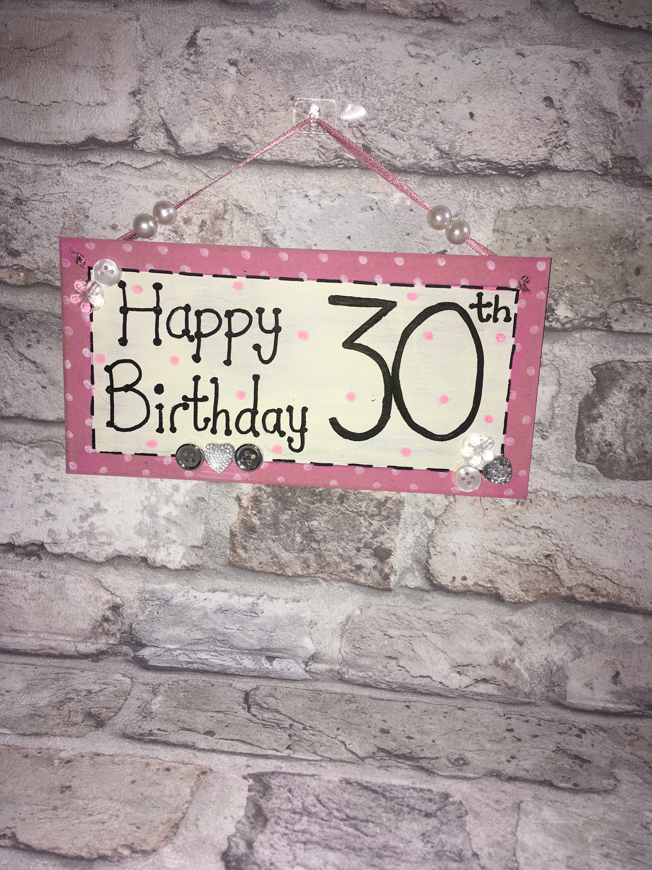 Happy birthday plaque birthday gift personalised sign gift Etsy