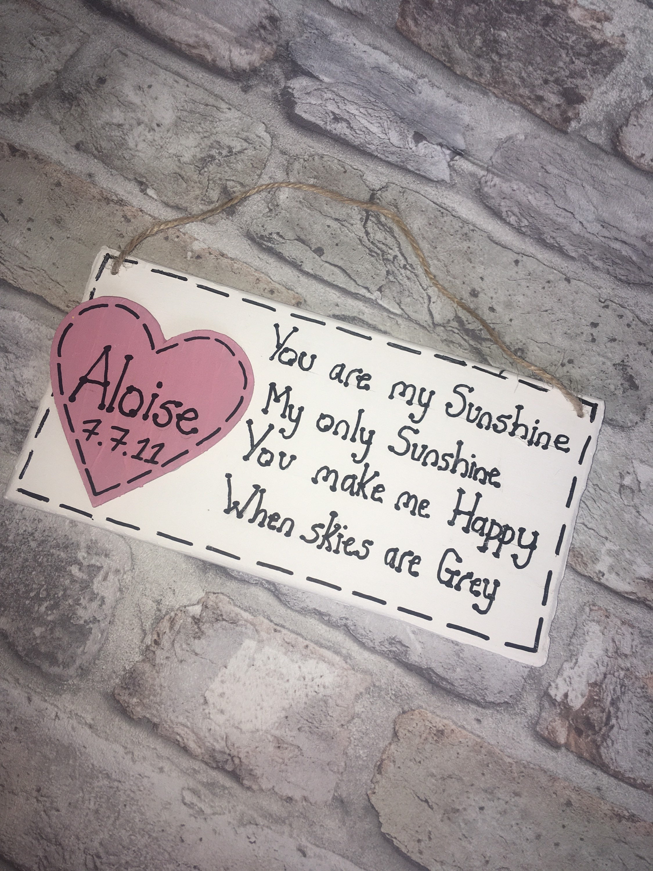 Happy birthday plaque birthday gift personalised sign gift Etsy