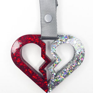 Red & Silver Broken Heart Tsurikawa