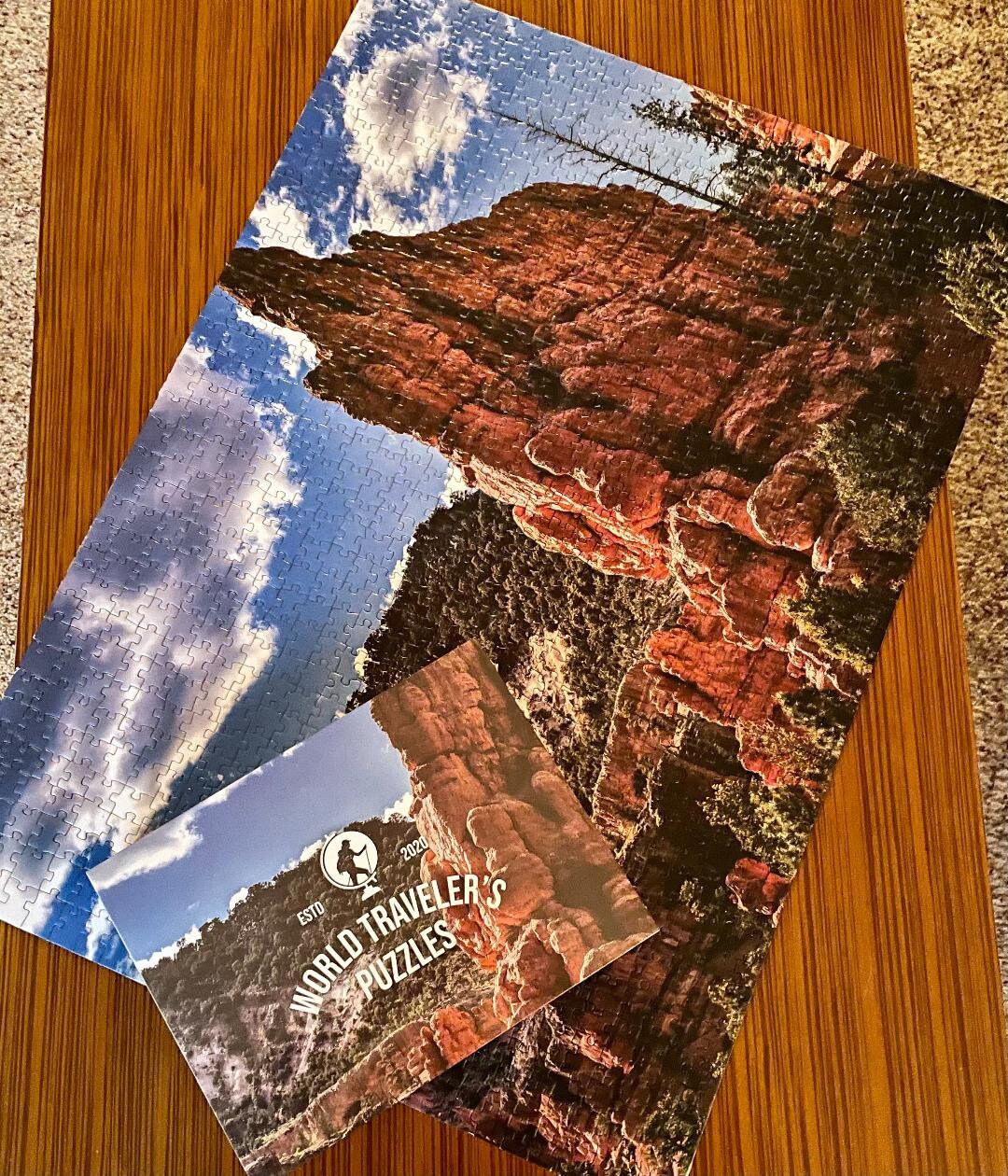 Red Tree Puzzle 1000 Teile Für Erwachsene – Naturlandschaft Mit Rotem Baum, 70x50 Cm