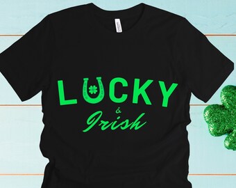 34 Sleeve Lucky Horseshoe Leopard Shamrock Shirt Unisex