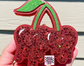 Cherry Car Freshie, Scented Air Freshener, cherry drip, cherries, car scent, freshy, freshies, gifts for her, scented gift, car accessories