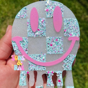Happy face Freshie | drippy happy face Freshie | smiley face  freshie | Freshie | Car Freshie | Freshy | freshies | car air fresheners |