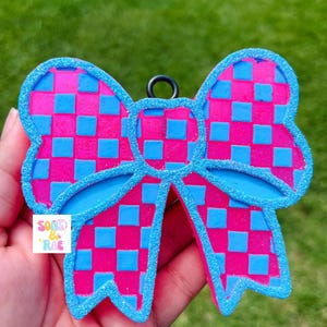 Bow Freshie | checkered bow Freshie | colorful freshie | Freshie | Car Freshie | Freshy | freshies | car air fresheners | car scents |