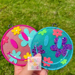 Happy face Freshie |  car accessories | flowers | Freshie | Car Freshie | Freshy | freshies | car air fresheners | spring freshie | summer